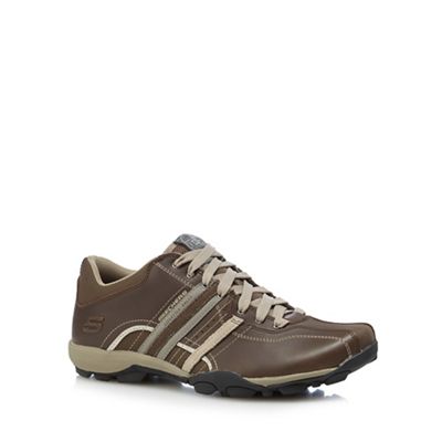 Skechers Dark brown 'Tread Refresh' lace-up trainers